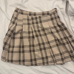 shein plaid skirt